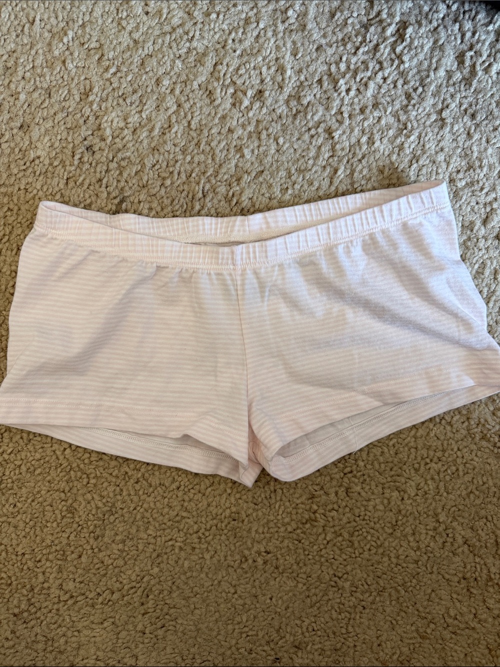 Brandy melville light  pink striped boxer shorts underwear